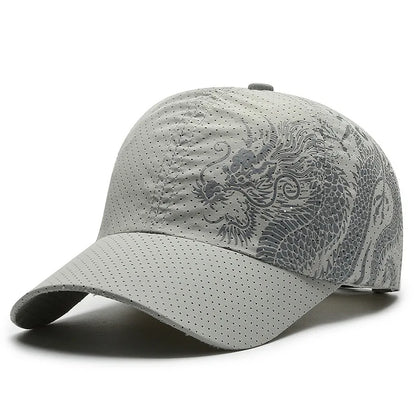 Chinese Style Dragon Printed Baseball Cap