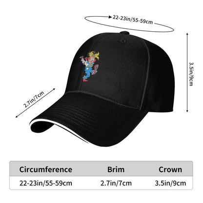 Funny Clown Graphic Y2K Hip Hop Baseball Cap