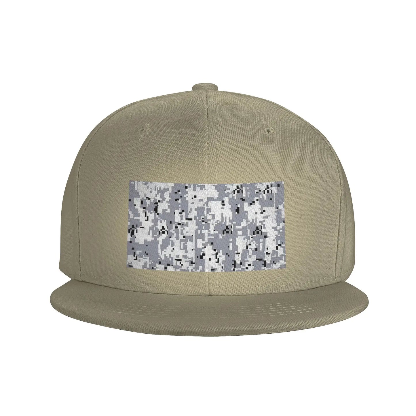 Black White Camouflage Snapback Cap