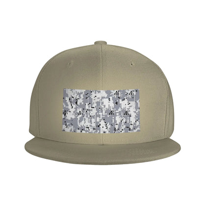 Black White Camouflage Snapback Cap