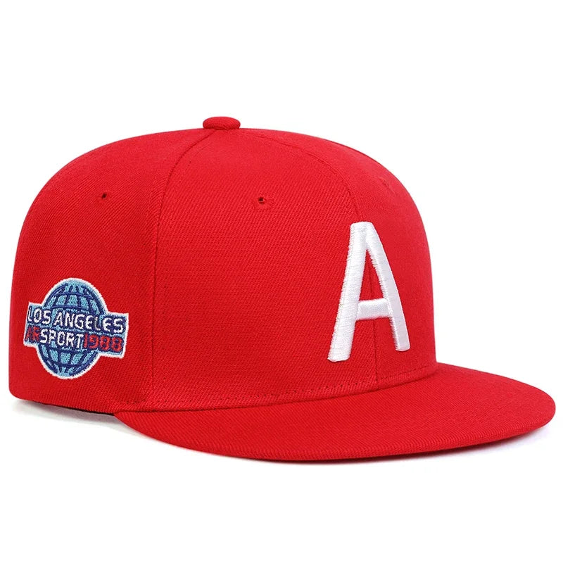 Unisex A Letter Side Earth Embroidery Hip-hop Hats