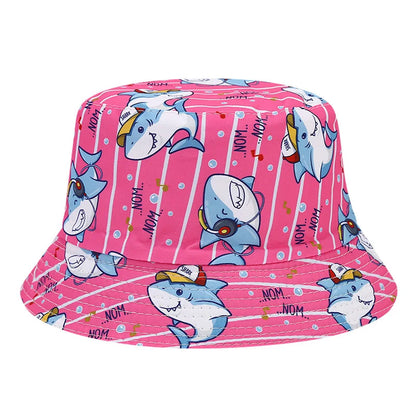 Cute Shark Cartoon Kids Bucket Hat