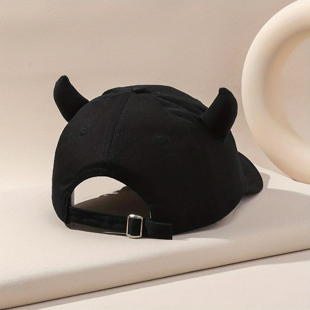 Cow Horn Iron Ring Baseball Cap