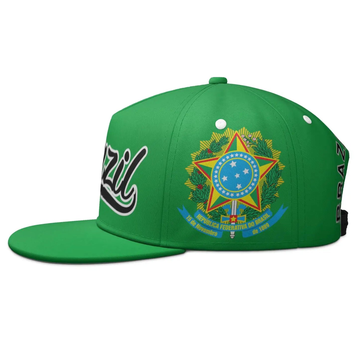 Custom Brazil Flag Flat-Brim Hip-Hop Snapback