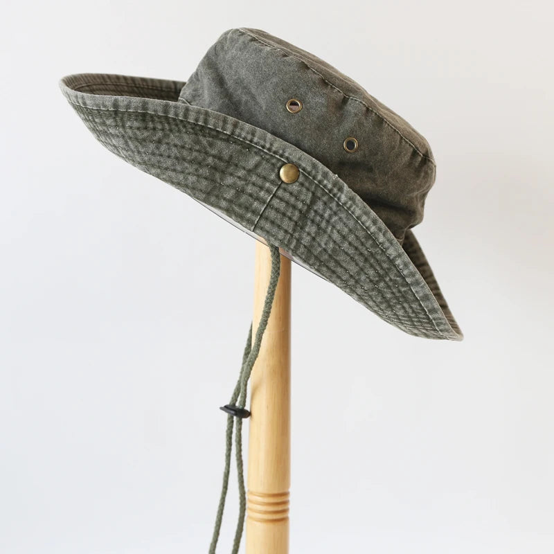 Blue Denim Cowboy Bucket Hat