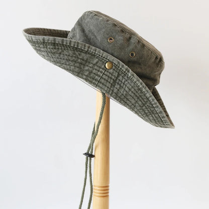 Blue Denim Cowboy Bucket Hat