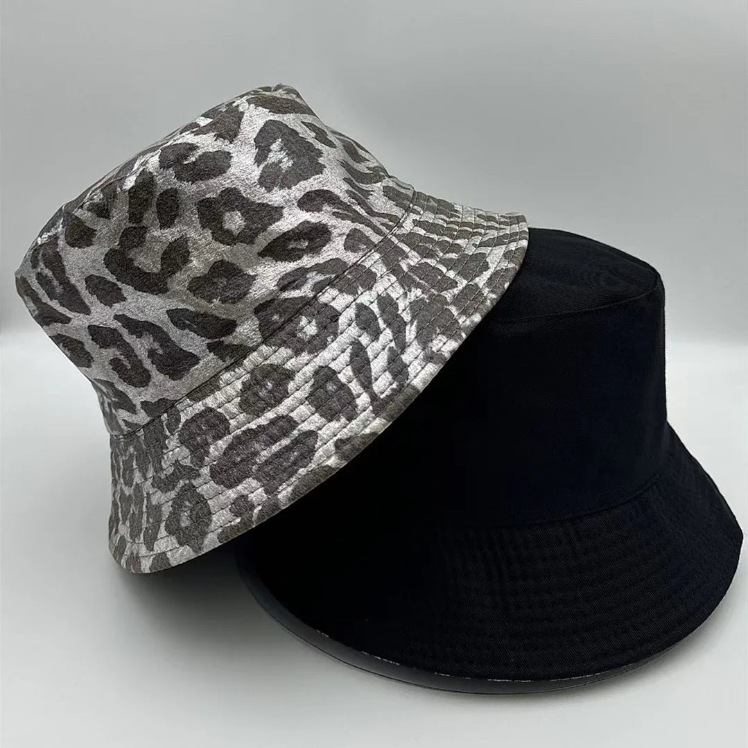 Leopard Print Double Sided Bucket Hat