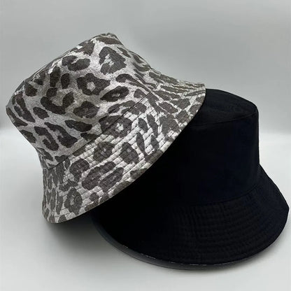 Leopard Print Double Sided Bucket Hat