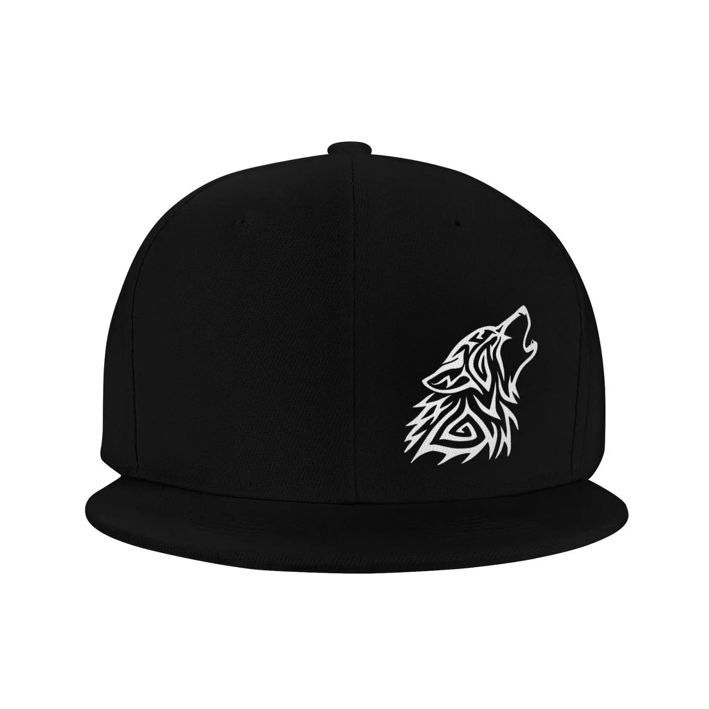 Tribal Wolf Howl Hip Hop Snapback Cap