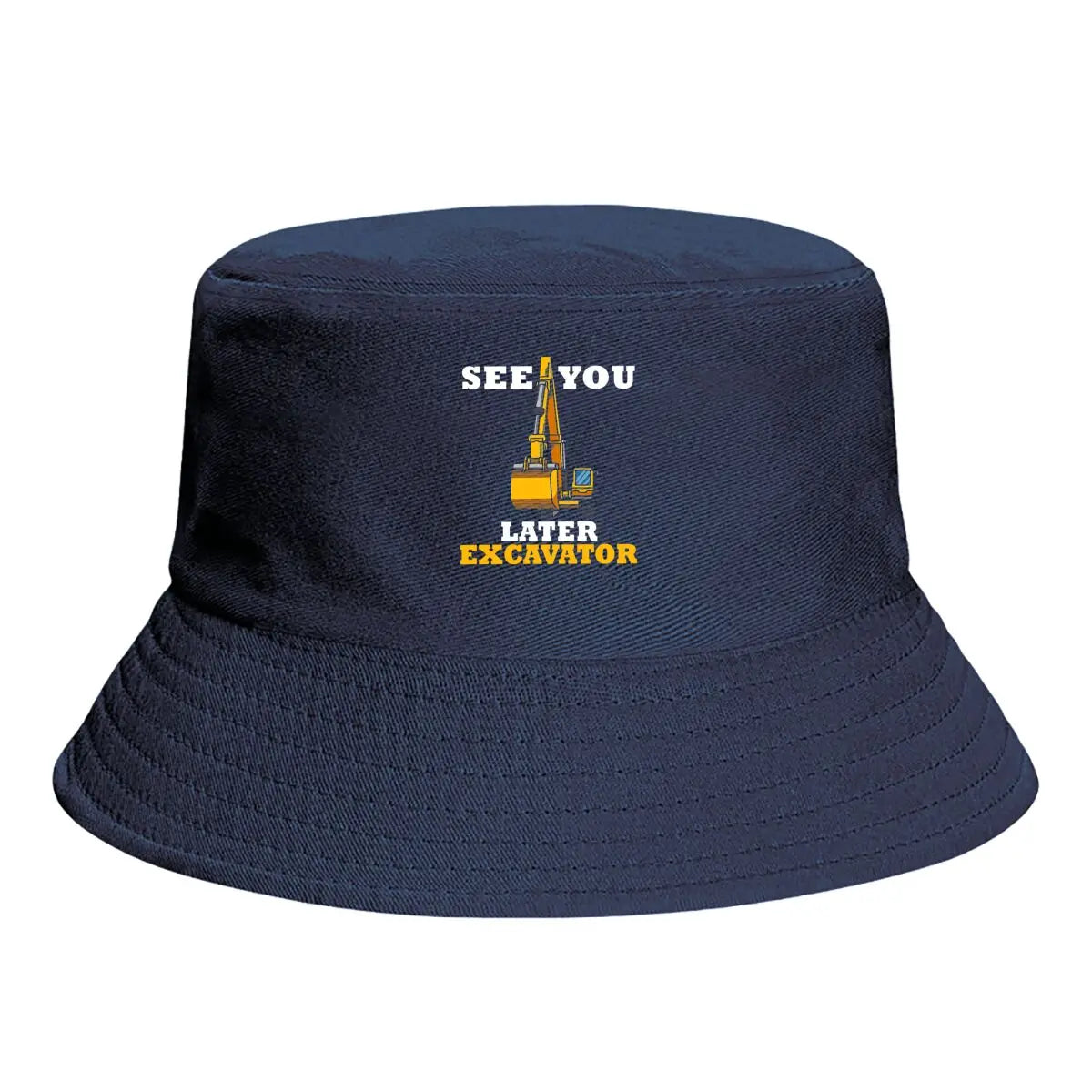 Bold Construction Excavator Graphic Bucket Hat
