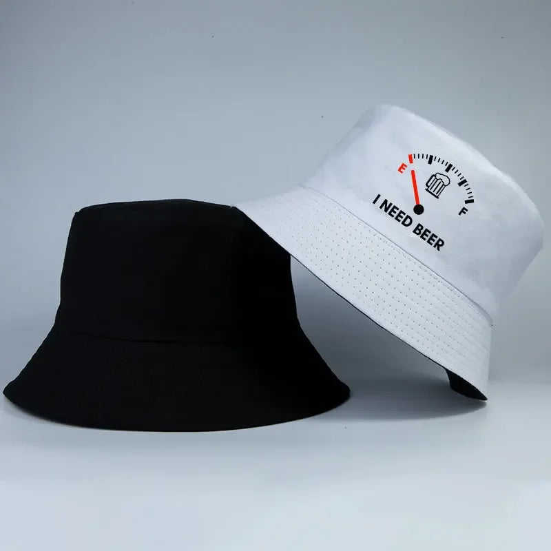 I Need Beer Reversible Print Bucket Hat