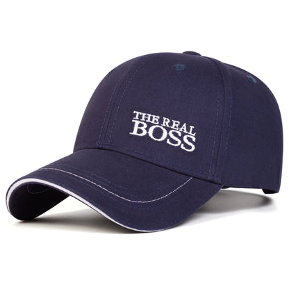 Unisex THE REAL BOSS Letter Embroidery Baseball Caps