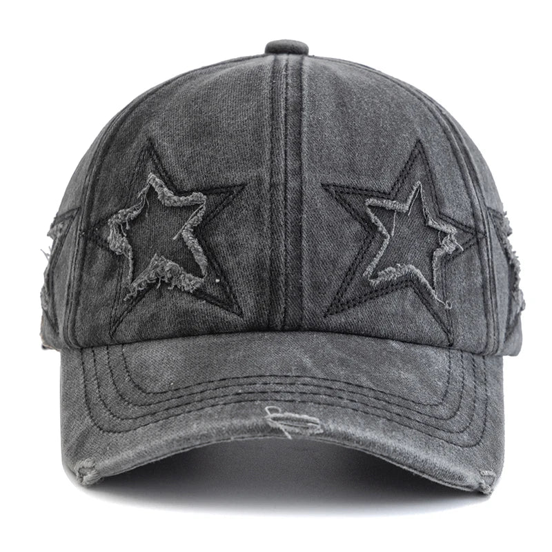 Women's Star Design Washed Cotton Dad Hat