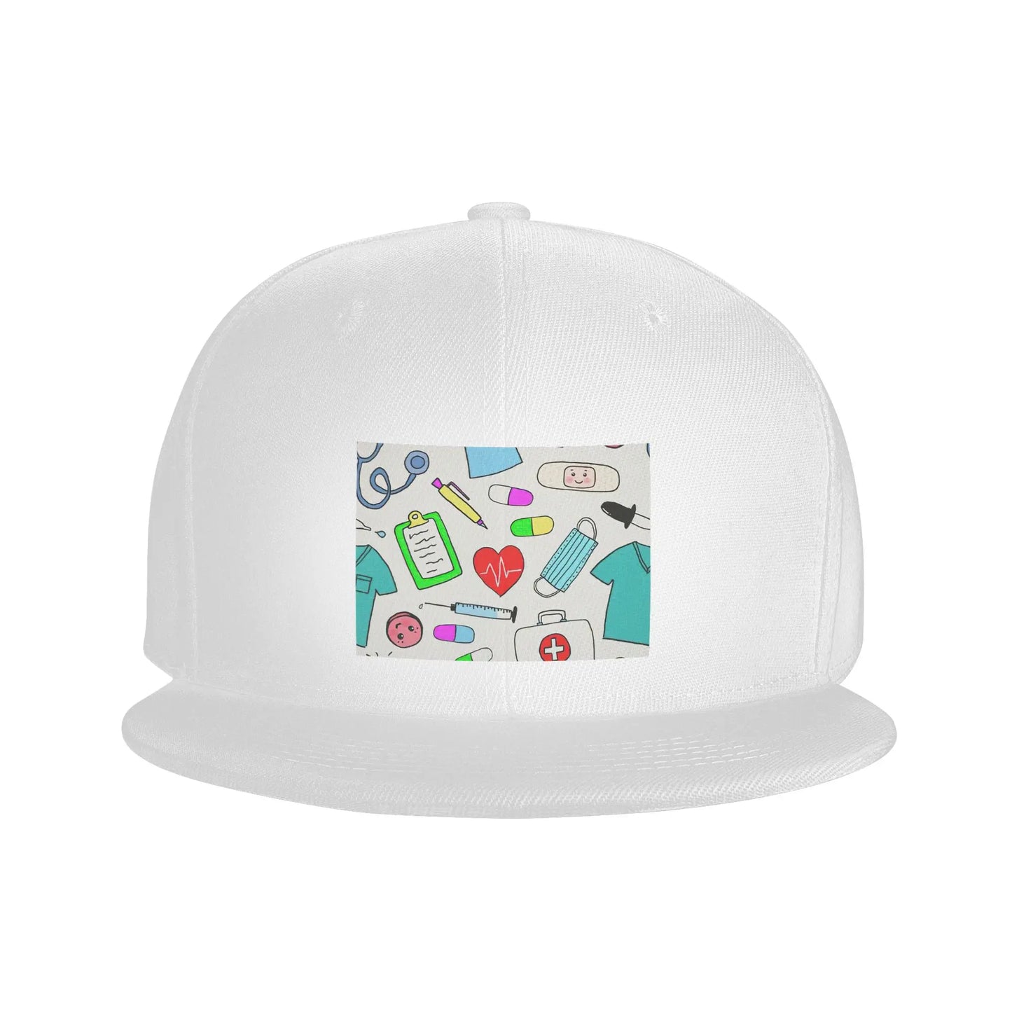 Colorful Nursing Pattern Casual Outdoor Snapback Cap