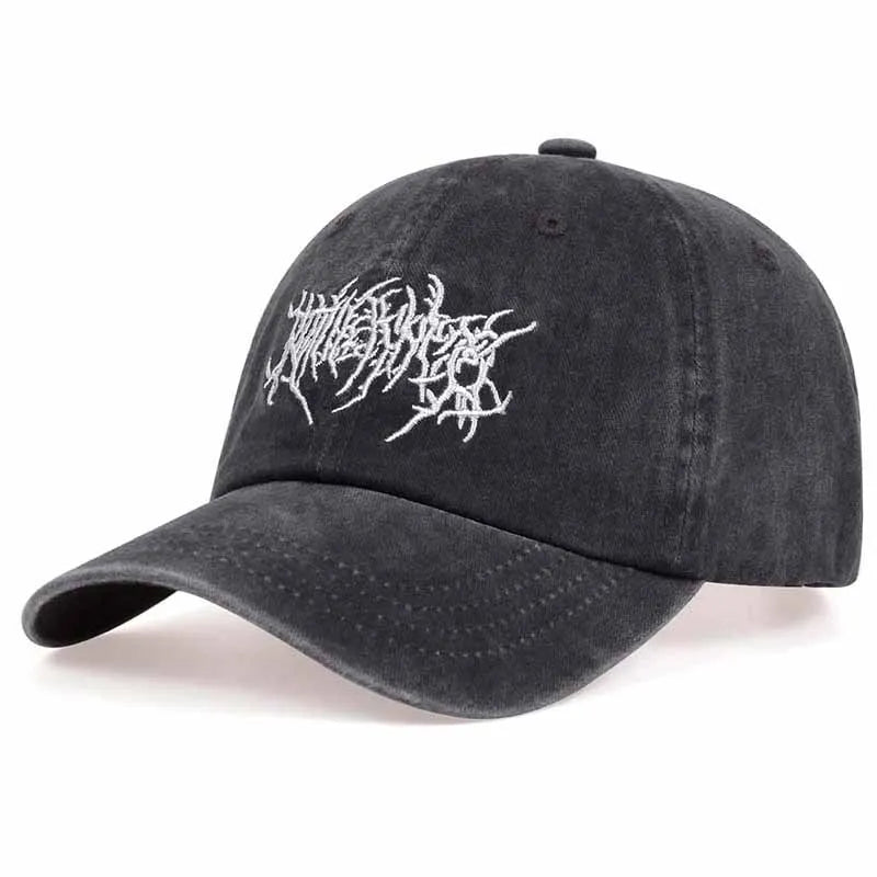 Vintage Washed Punk Embroidered Dad Hat