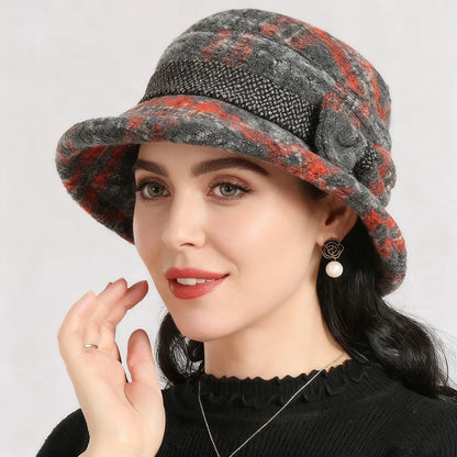 Bow Woolen Fisherman Hat Women Autumn Winter