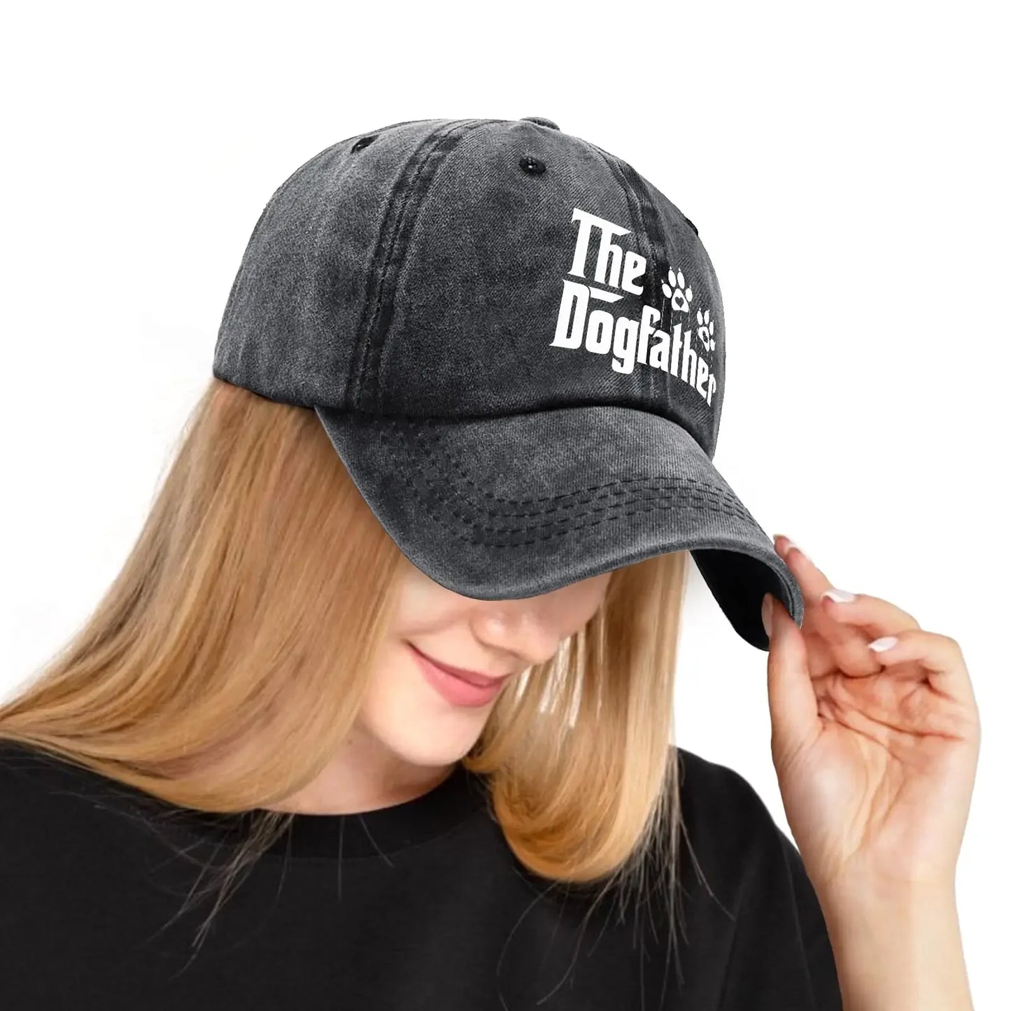The Dogfather Funny Dog Dad Baseball Cap
