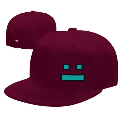 Geometry Dash Gaming Streetwear Adjustable Snapback Cap
