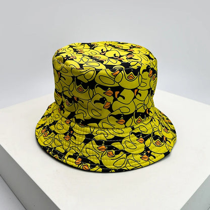 Yellow Duck Reversible Cartoon Bucket Hat