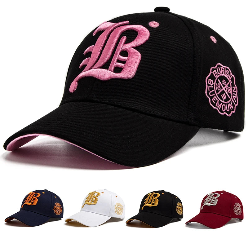 Unisex Letter Embroidered Cotton Baseball Cap