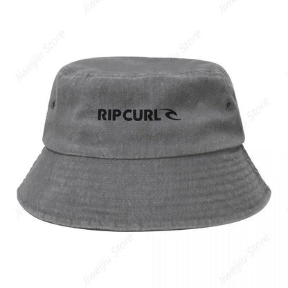Rip-Curl-Logo Fisherman Hat Cotton Cowboy Denim Hats