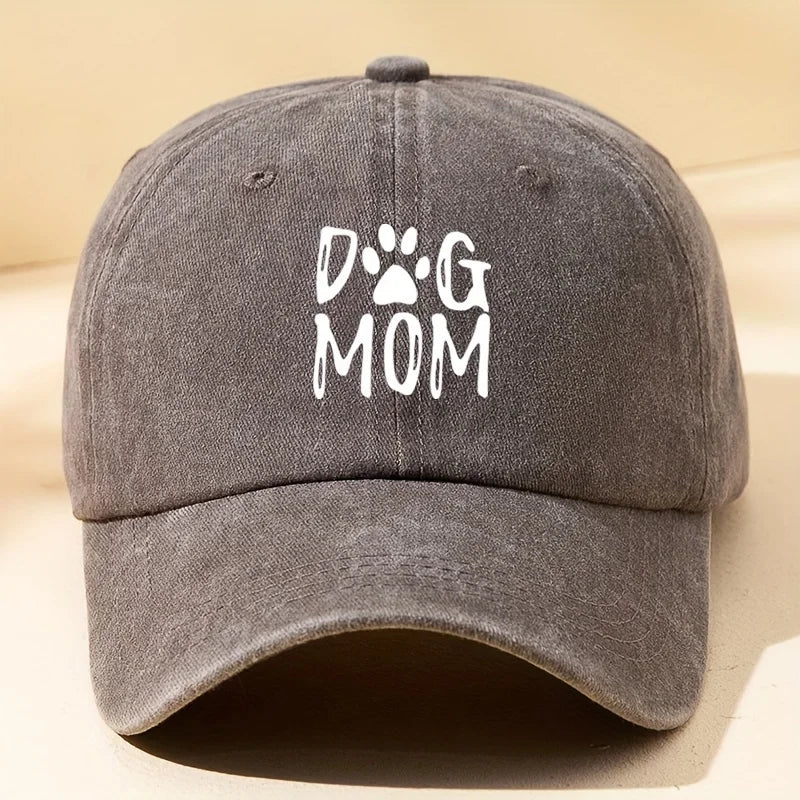 Classic Washed Retro Dog Mom Baseball Cap