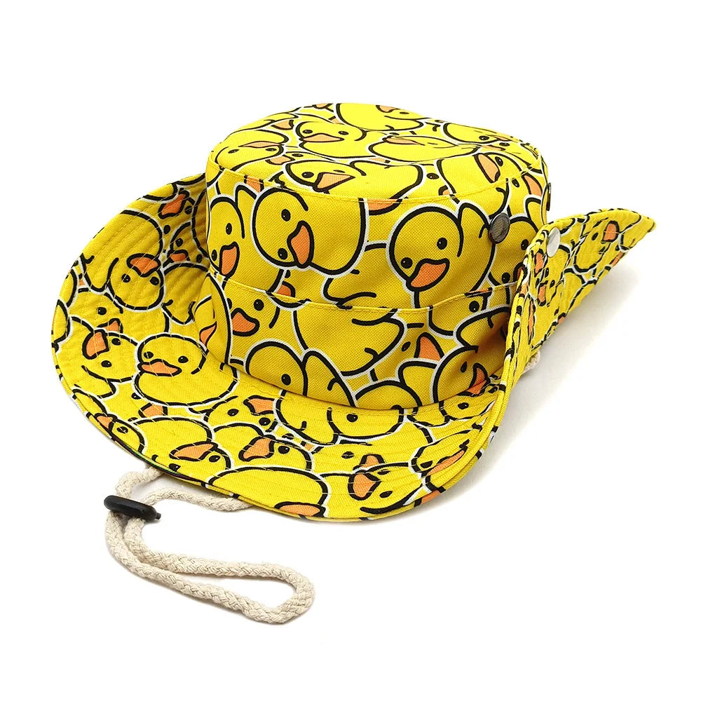Cute Yellow Duck Cartoon Bucket Hat
