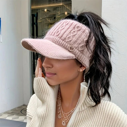 Women's Knitted Ear Protection Baseball Cap