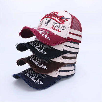 Retro Canvas Letter Baseball Cap
