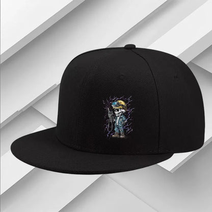 Electrician Skull Worker Street Snapback Cap