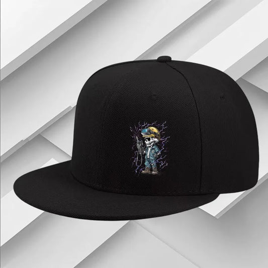 Electrician Skull Worker Street Snapback Cap