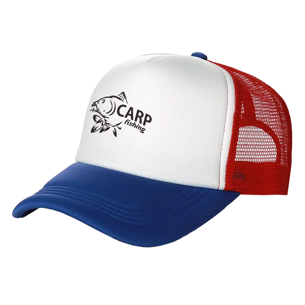 Funny Carp Fishing Trucker Baseball Cap