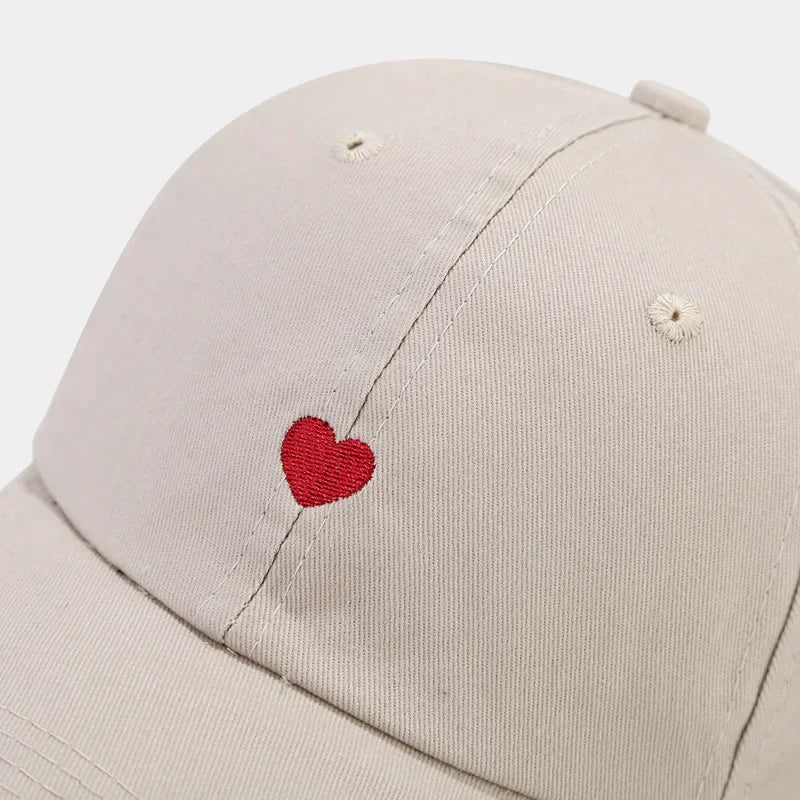 Heart Love Embroidered Cap