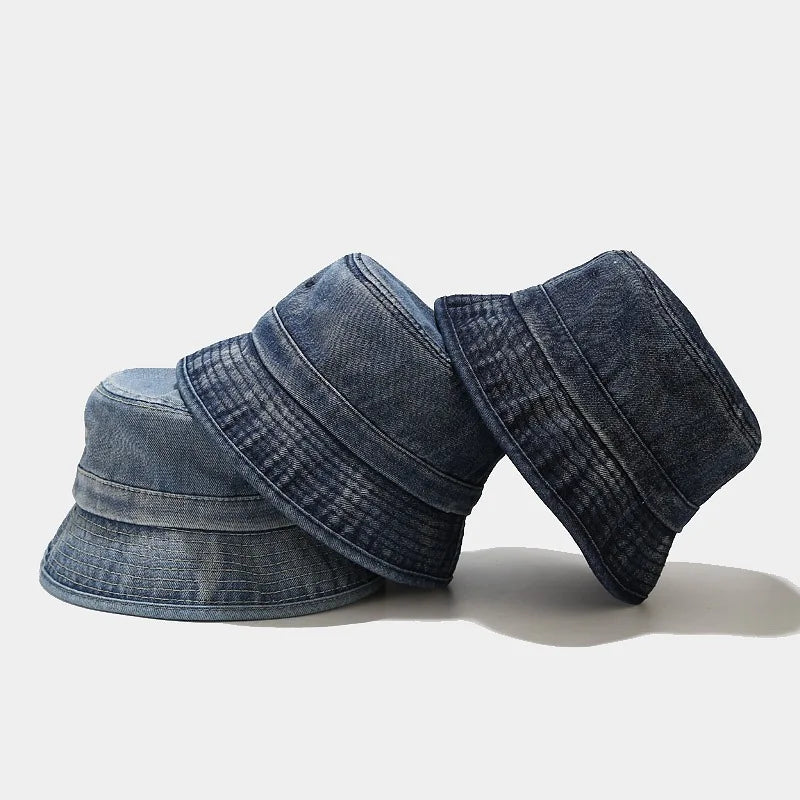 Unisex Solid Cotton Packable Bucket Hat