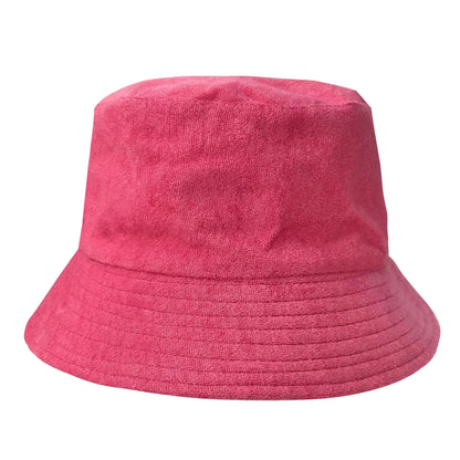 Candy Color Terry Cloth Sun Bucket Hat