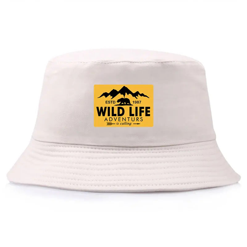 Wild Life Printed Reversible Double Side Beach Bucket Hat