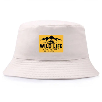 Wild Life Printed Reversible Double Side Beach Bucket Hat