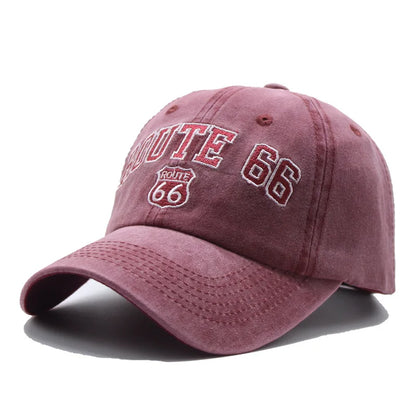 Route 66 Embroidered Baseball Cap
