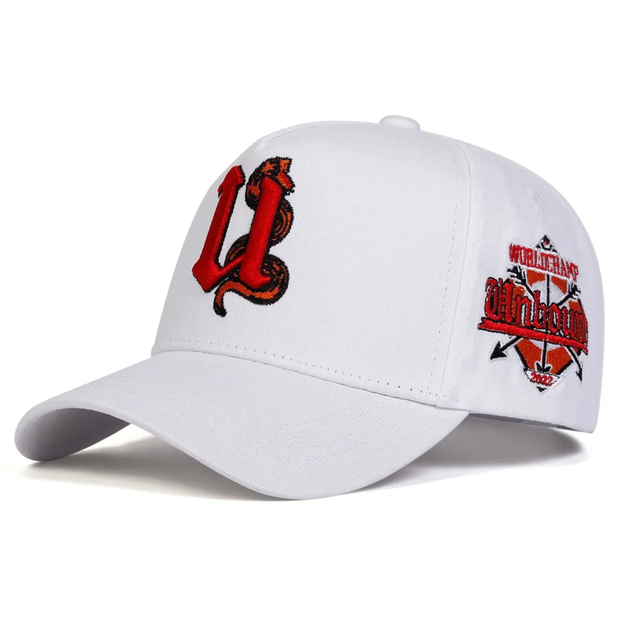 Unisex U Letter Snake Embroidery Baseball Caps