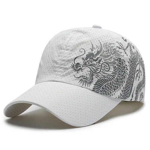 Chinese Style Dragon Printed Baseball Cap