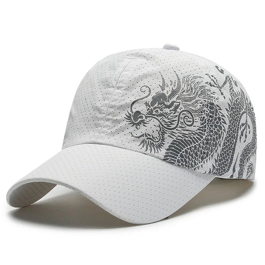 Chinese Style Dragon Printed Baseball Cap