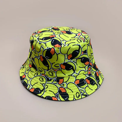 Cartoon Yellow Duck Bucket Hats New Unisex Cute