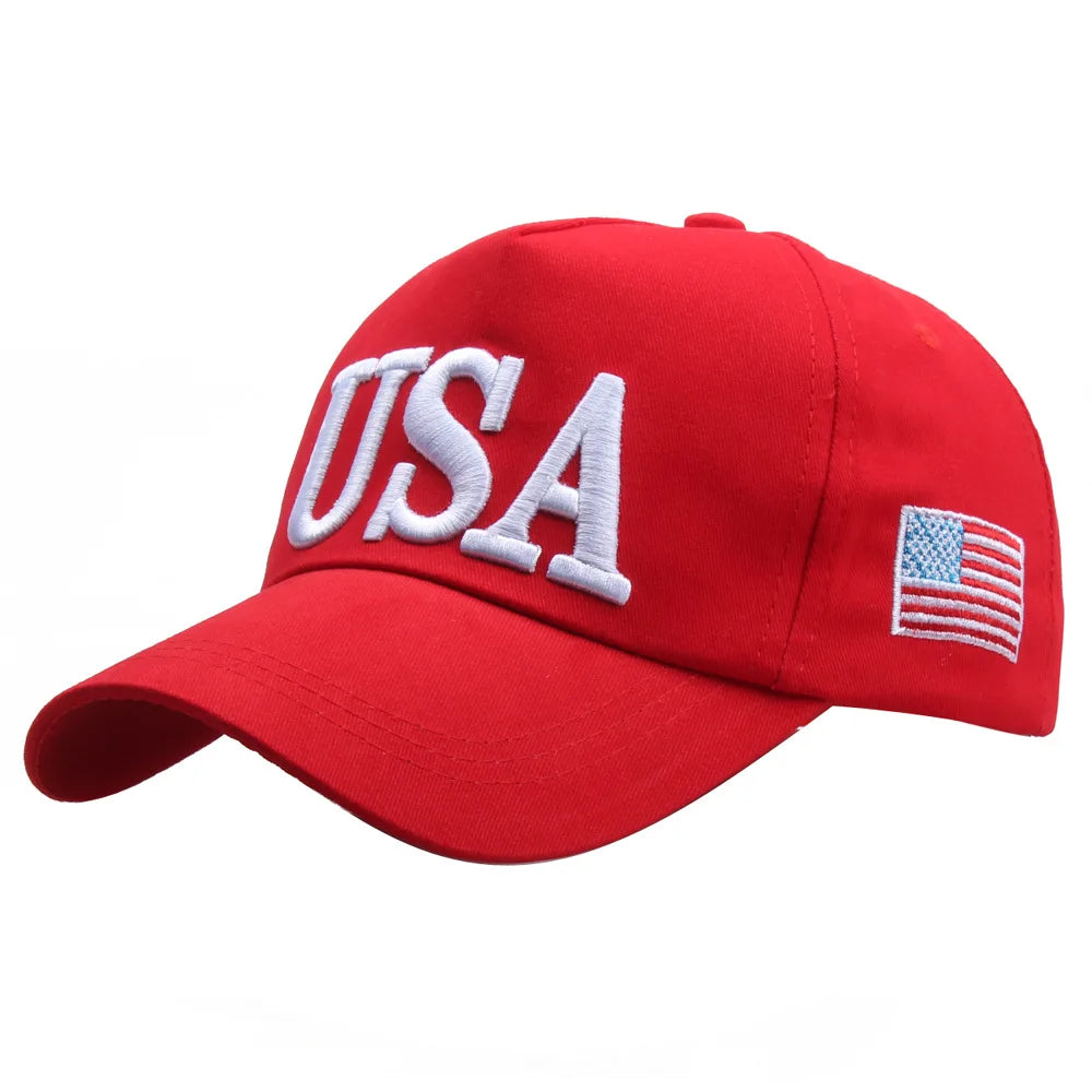 USA Flag Embroidered Baseball Cap