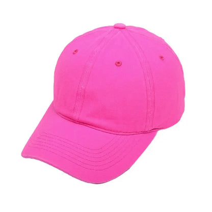 Low Profile Neon Solid Color Baseball Cap