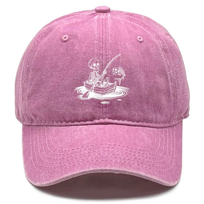 Fishing Skulls Washed Cotton Snapback Caps