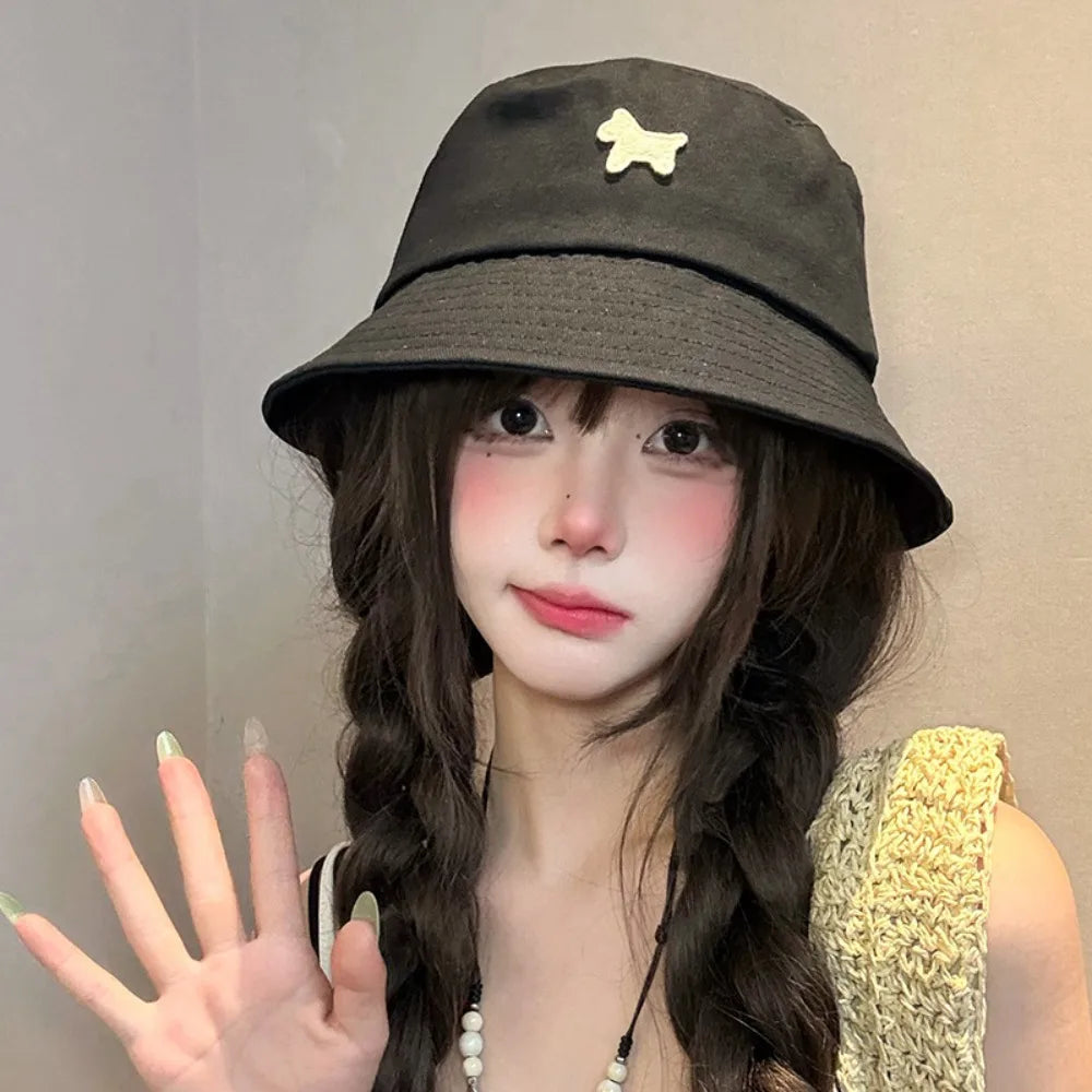 Cute Pony Large Brim Sun Protection Bucket Hat