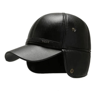Soft Leather Warm Winter Baseball Hat