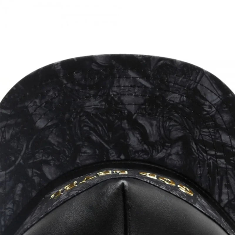 Luxury Brand Leather Baseball Cap