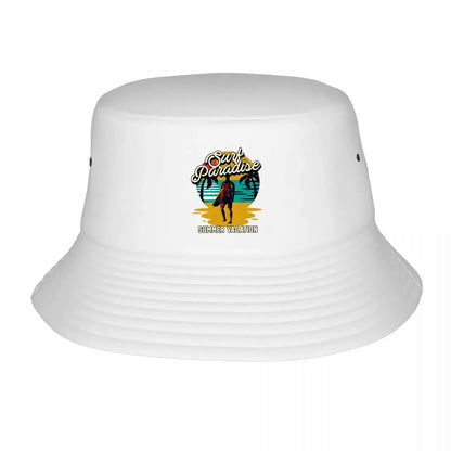 Surf Paradise Summer Vacation Retro Bucket Hat