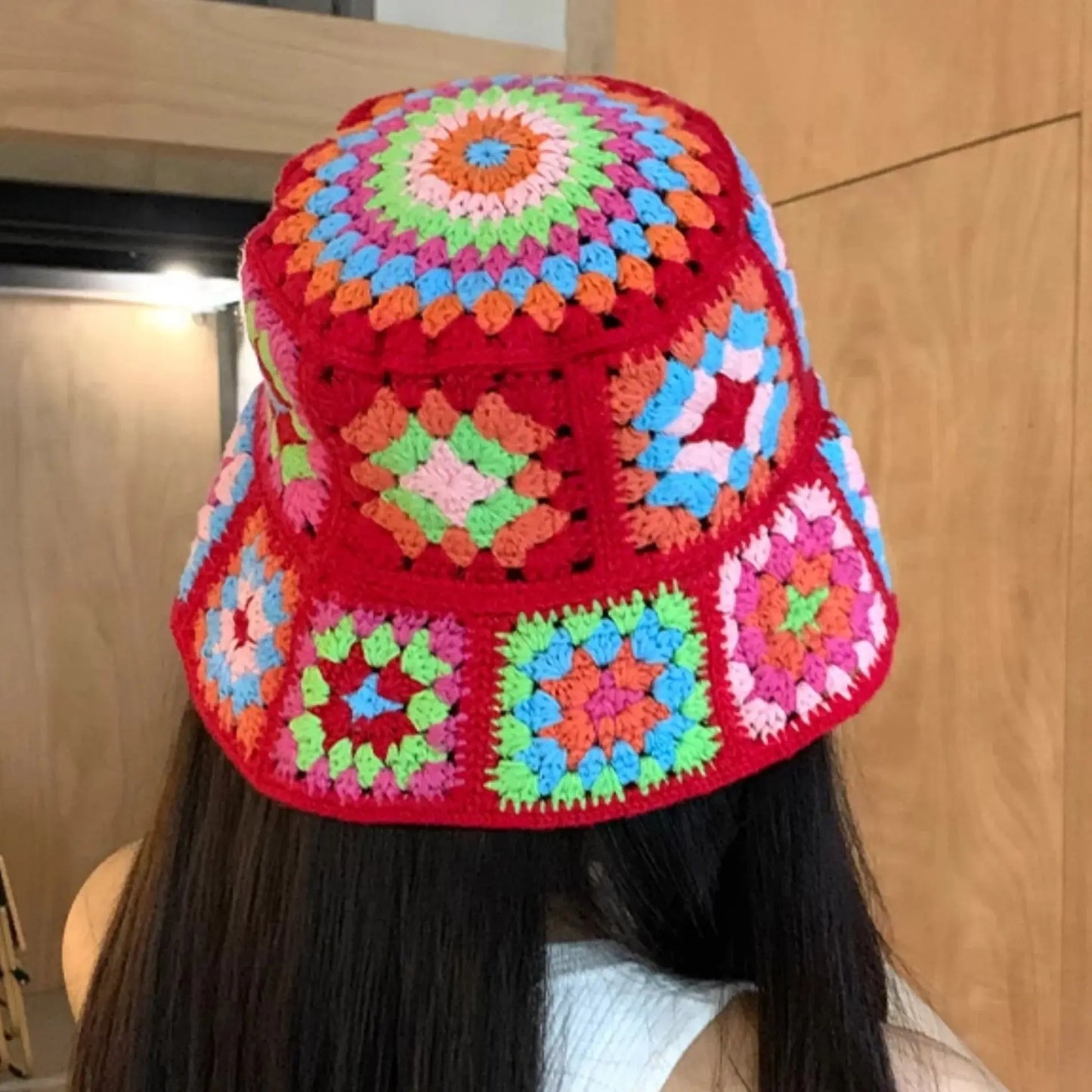 Colorful Crochet Woolen Bucket Hat